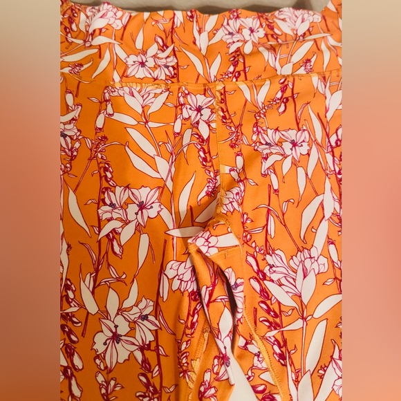 Fabletics Define PowerHold High-Waisted 7/8 Legging, Orange Poetic Posy, Size L - Picture 5 of 6